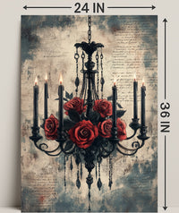 Roses And Candlelight Poster