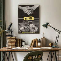 Hygiene Awareness Vintage WWII Propaganda Poster PosterGoat