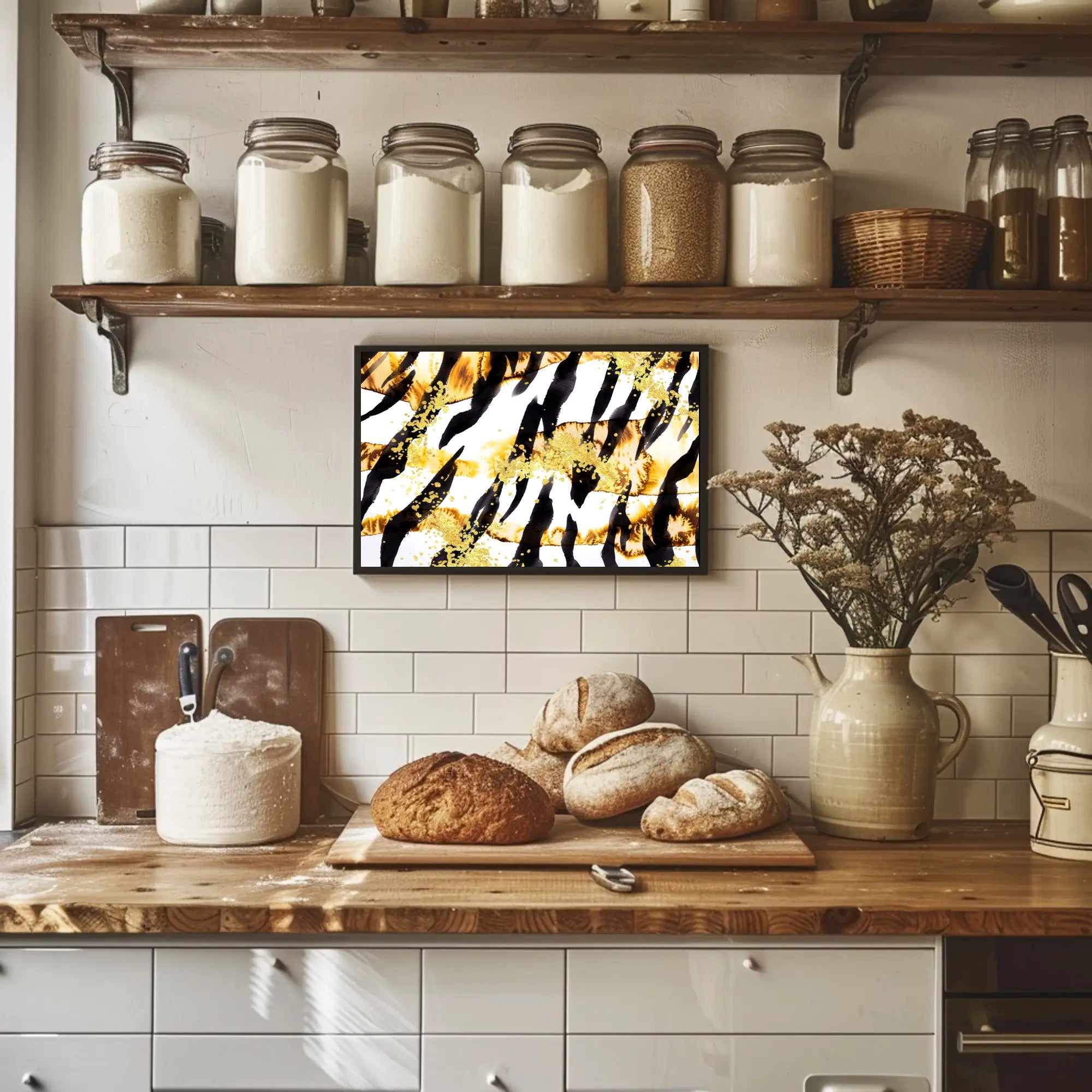 Abstract Gold and Black Art Poster