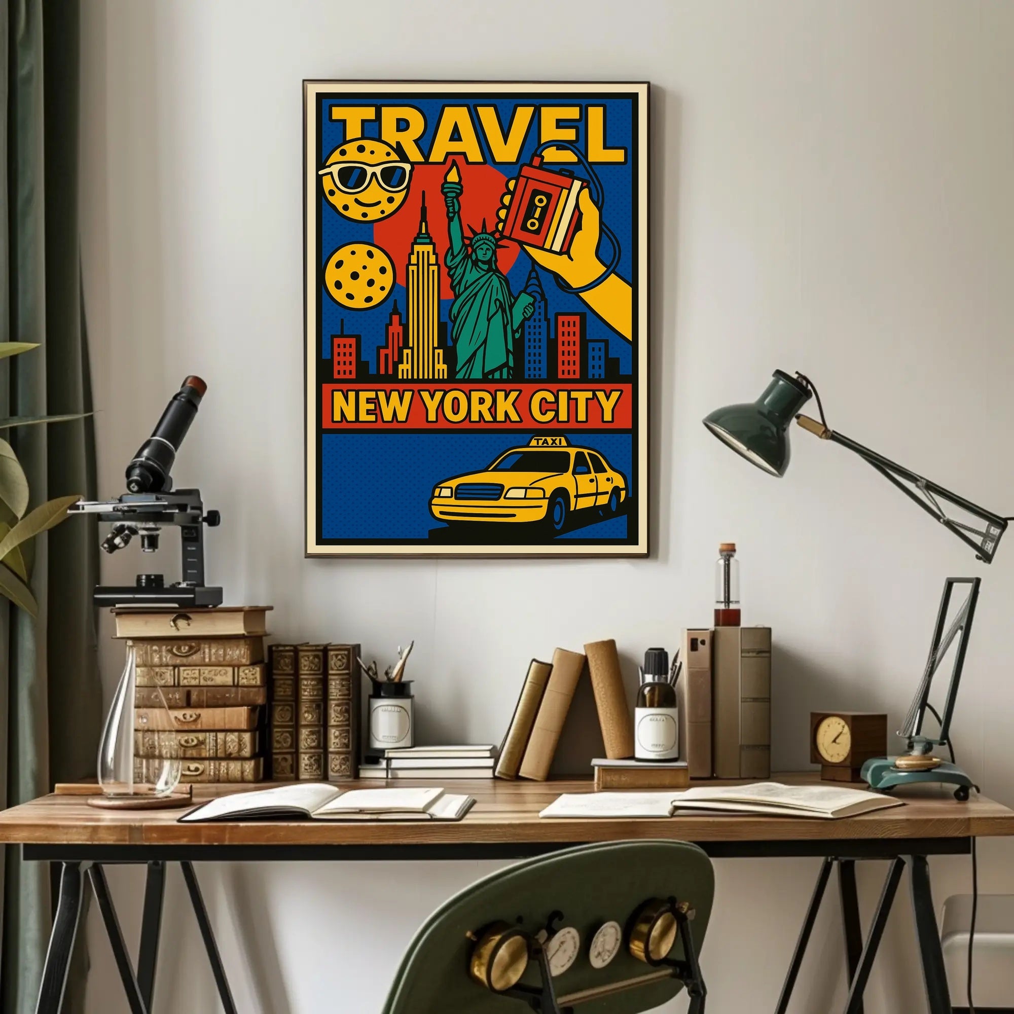 Statue Of Liberty New York Travel Poster Modern Wall Art