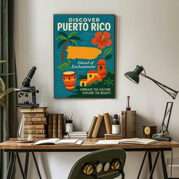 Puerto Rico Travel Adventure: Tropical & Cultural Heritage Travel Poster