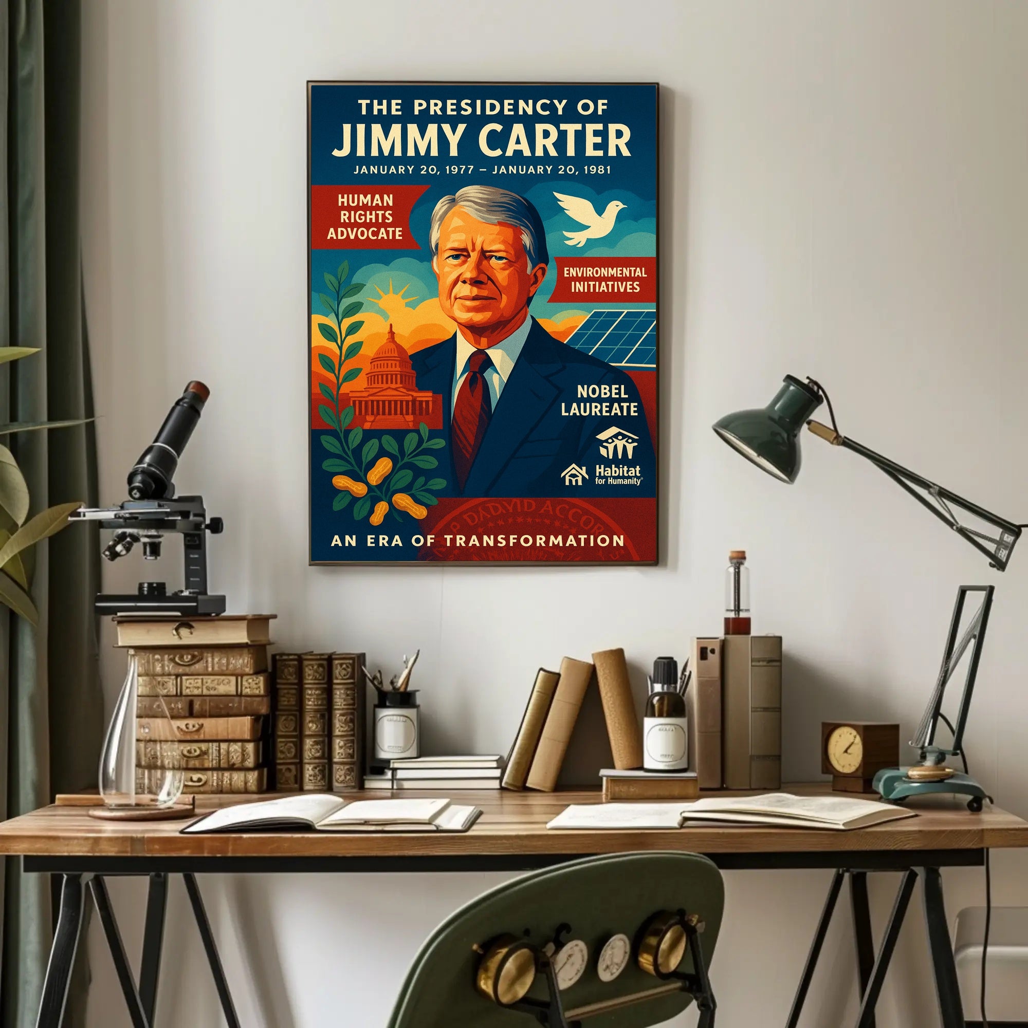 Jimmy Carter Era of Transformation Poster Wall Art PosterGoat