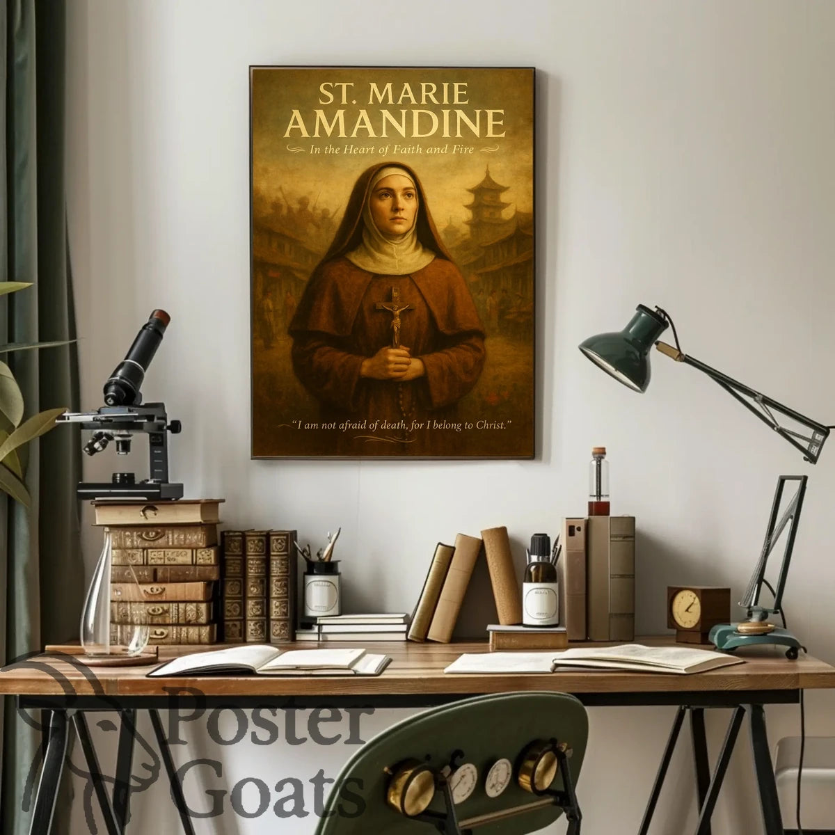 Inspirational Nun Vintage Art Cultural or Heritage Poster