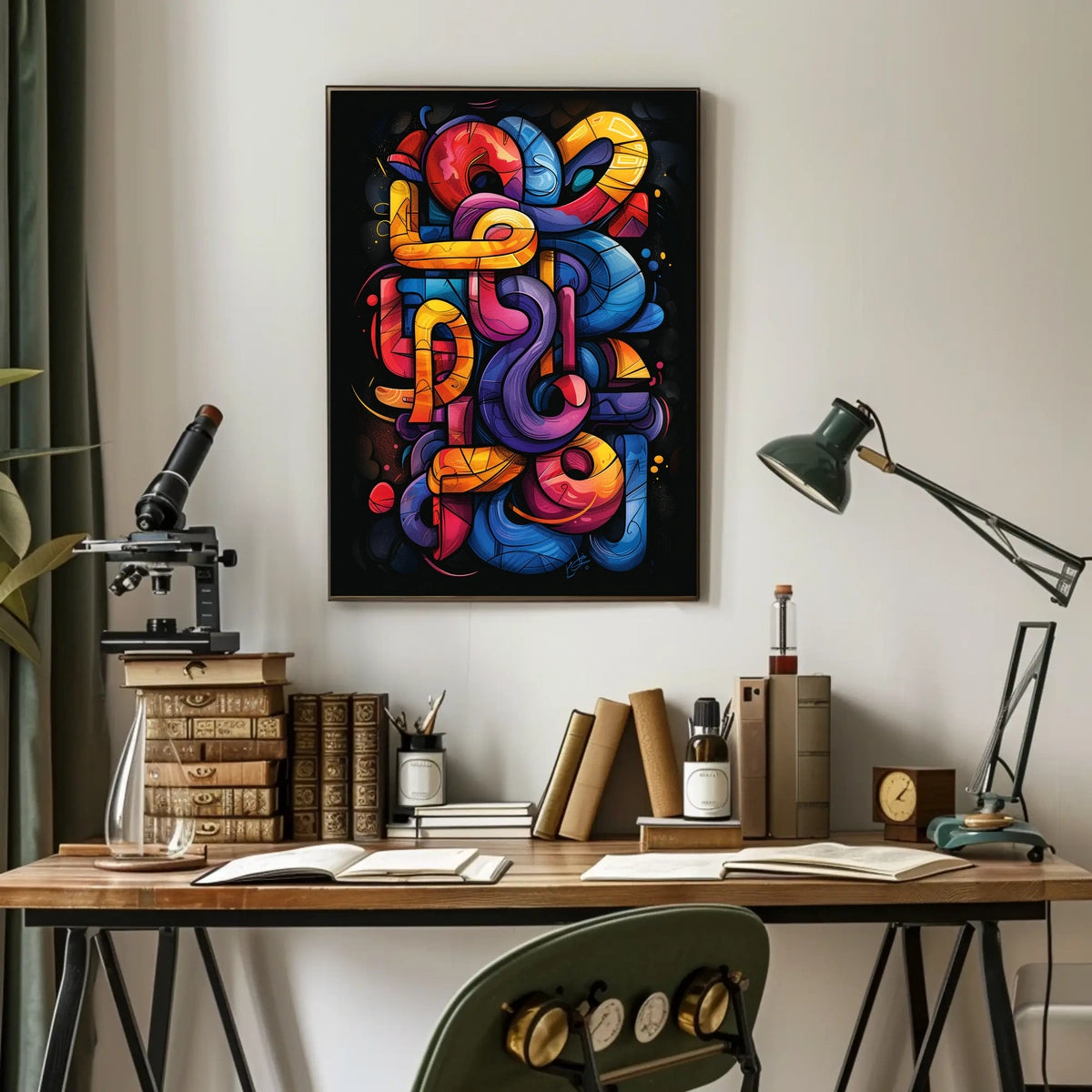 Vivid Abstract Geometry Abstract Poster