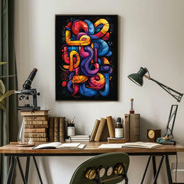 Vivid Abstract Geometry Abstract Poster