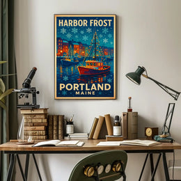 Harbor Frost In Portland, Maine Poster