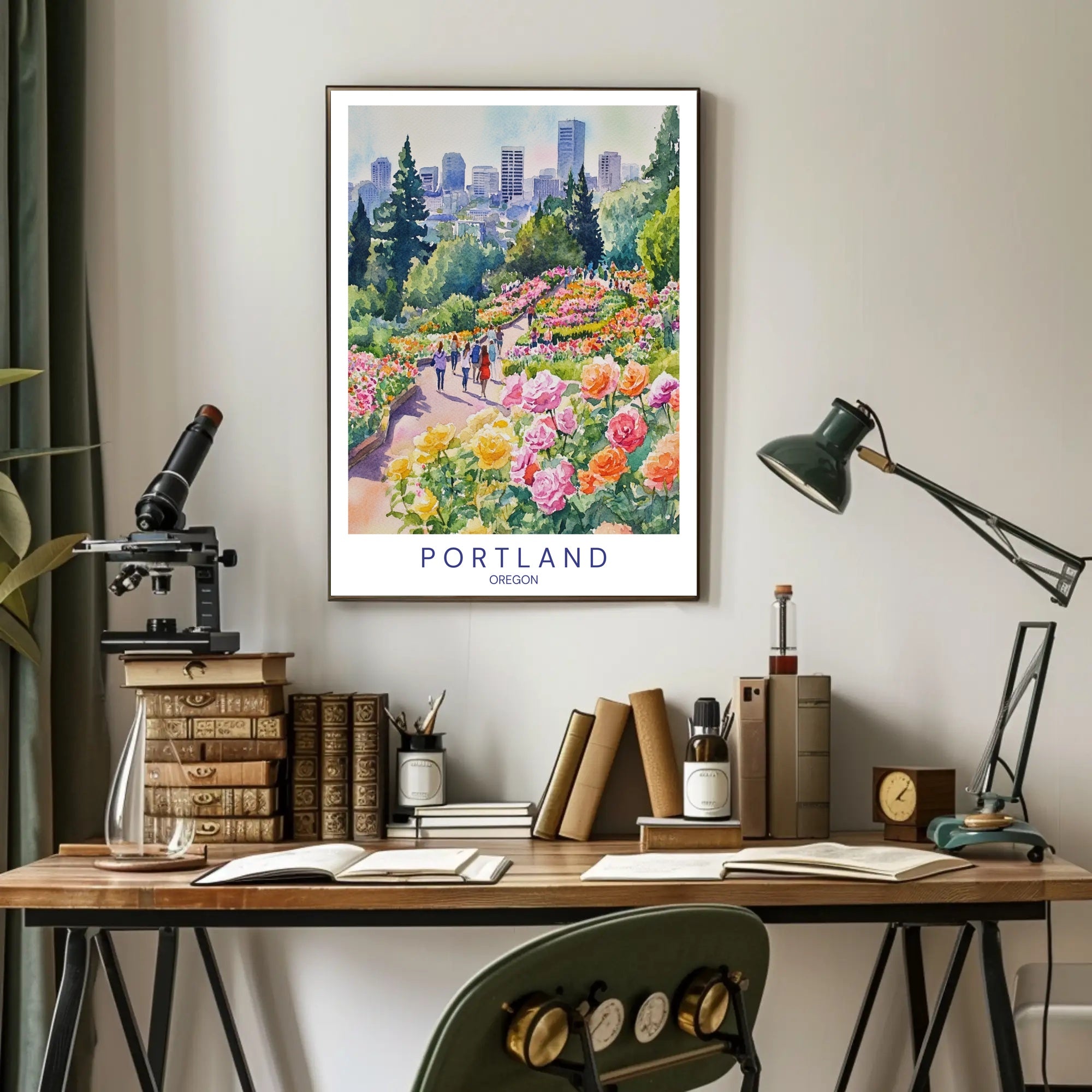 Portland in Bloom Poster PosterGoat