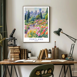 Portland in Bloom Poster PosterGoat