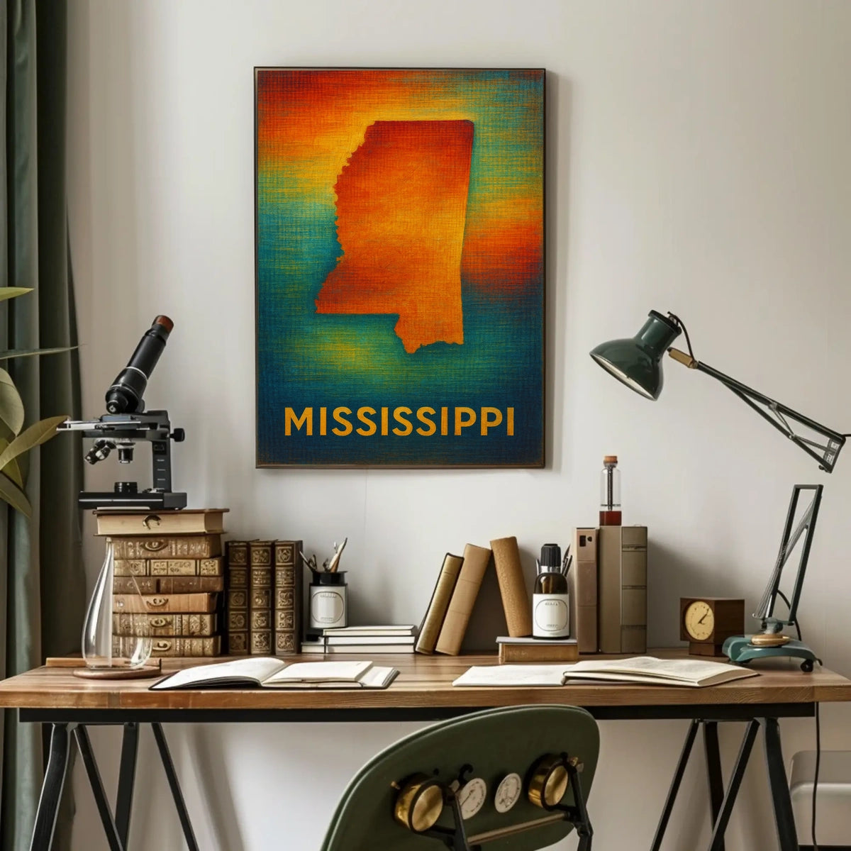 Mississippi State Art Scenic Wanderlust Poster