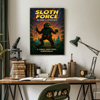Sloth Force Slow Steady Poster