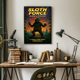 Sloth Force Slow Steady Poster