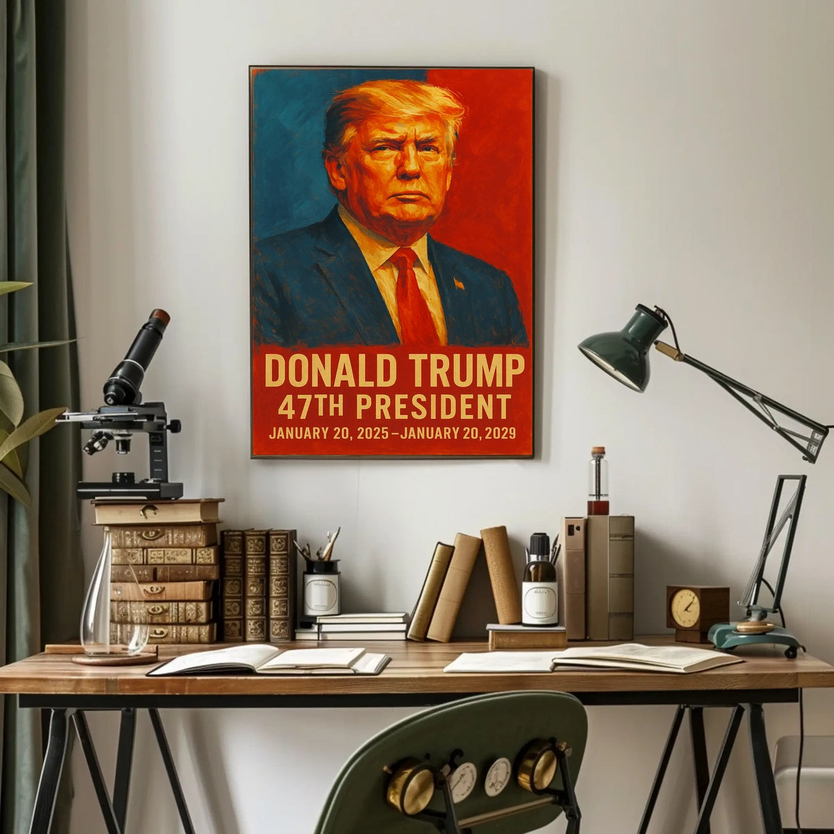 Donald Trump Unyielding Statesman Patriotic Pop Art Poster