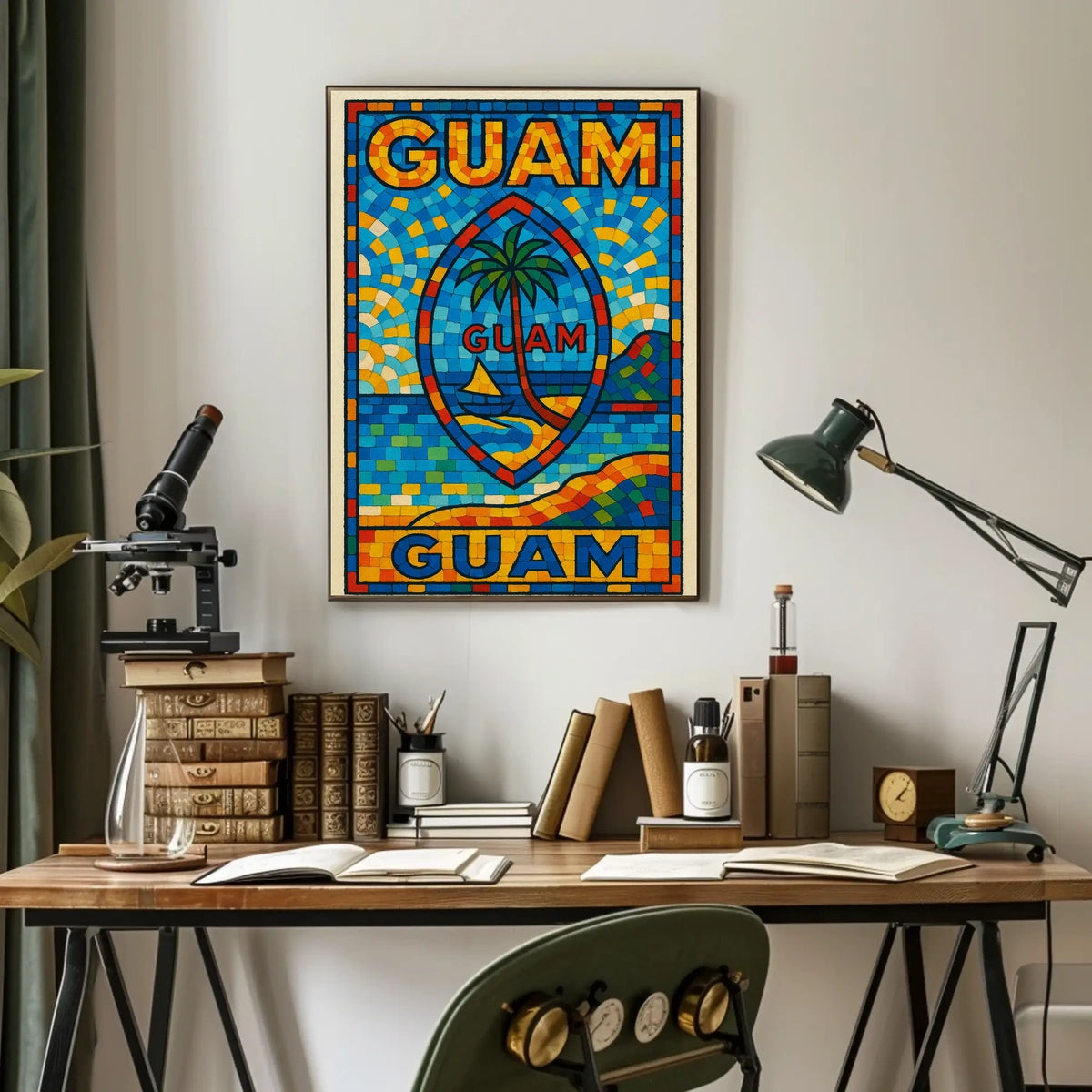 Vibrant Guam Mosaic Poster