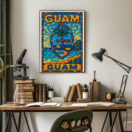 Vibrant Guam Mosaic Poster