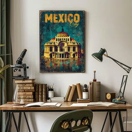 Mexico City Architectural Poster