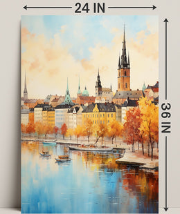Autumn Reflections In A European Poster