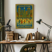 Houston Holiday Heights Poster