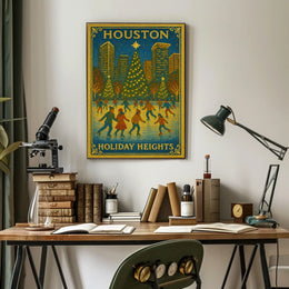 Houston Holiday Heights Poster