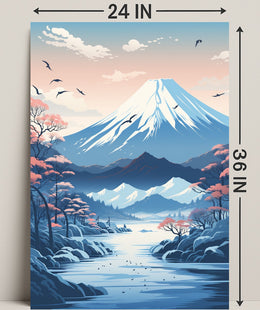 Tranquil Mountain Landscape Poster