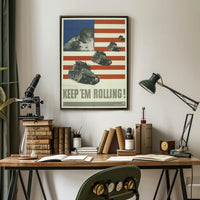World War II American Industrial Effort Propaganda Poster