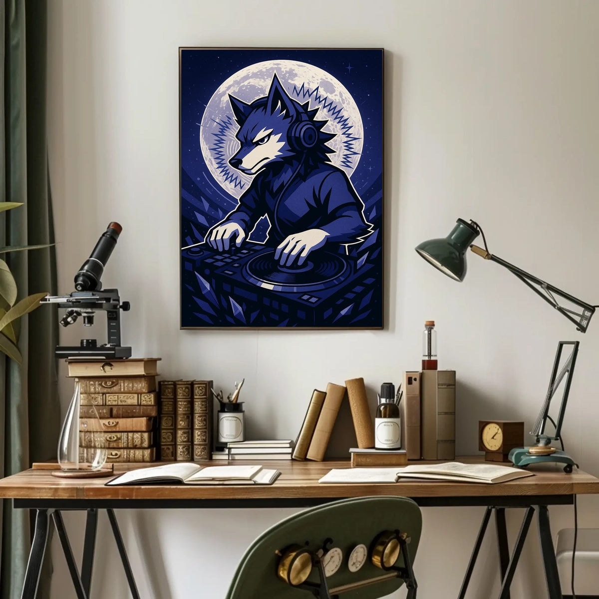 Dj Wolf Under The Moon Poster