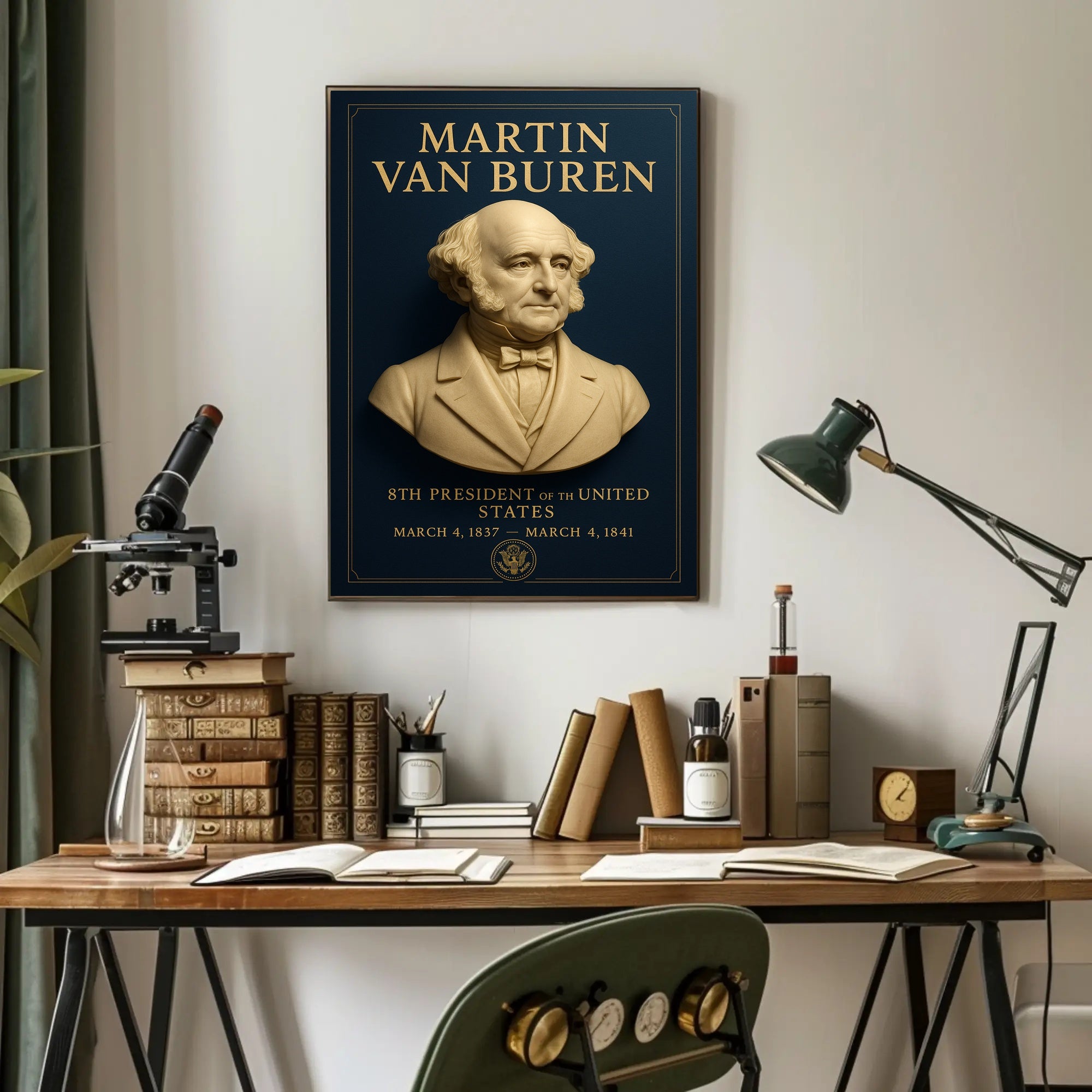 Martin Van Buren Presidential Historical Poster PosterGoat