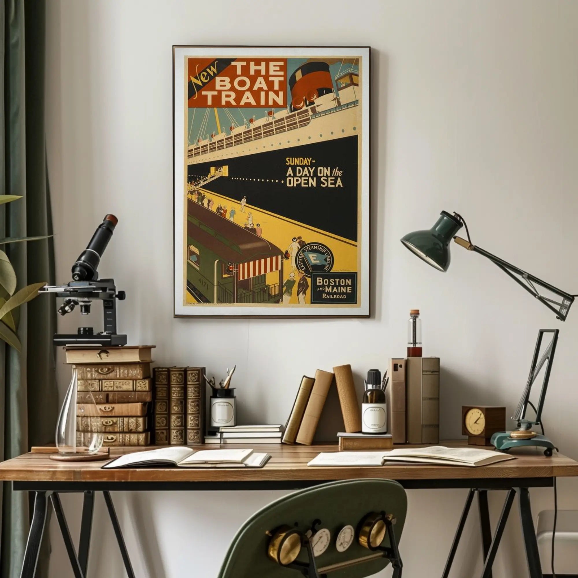 New Boat Train Adventure Poster PosterGoat