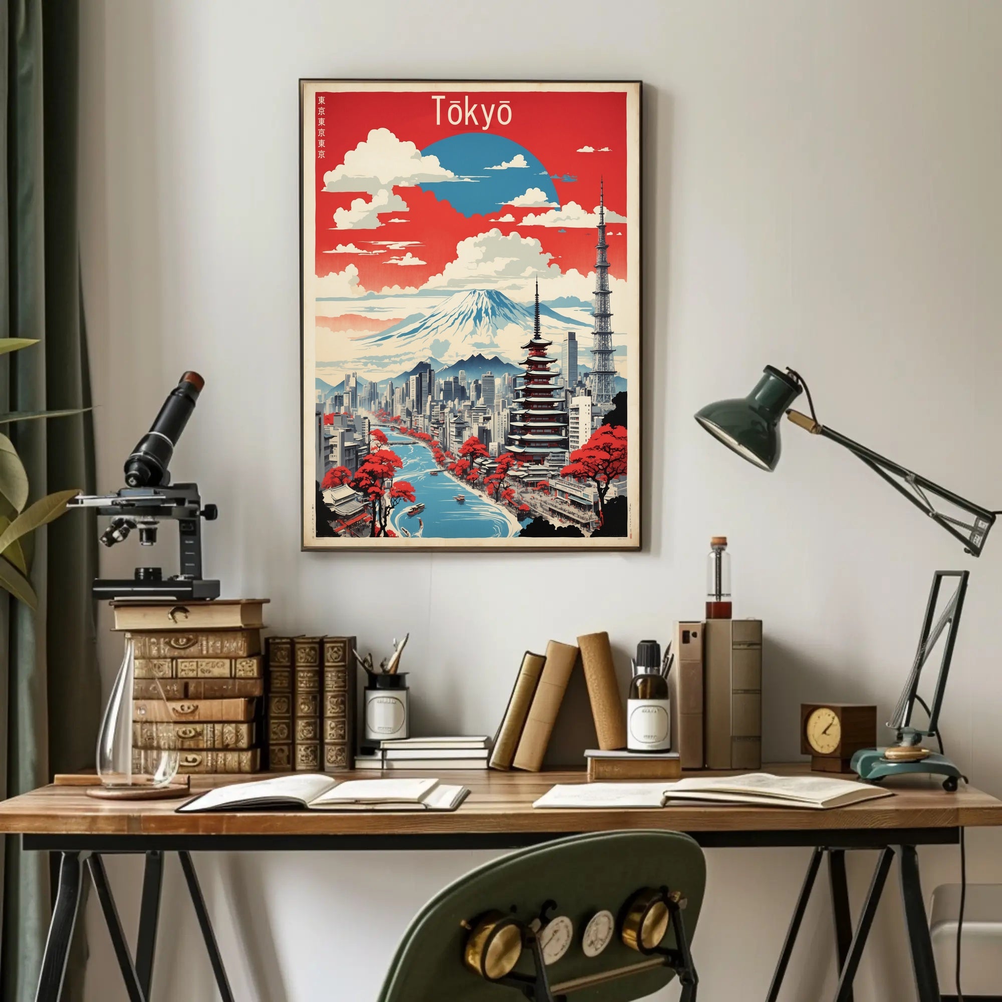 Tokyo Tradition Meets Modernity Travel Poster