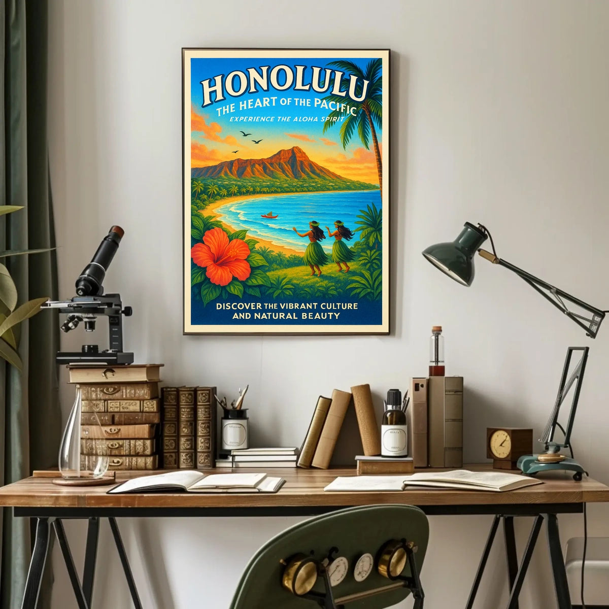 Honolulu The Heart of the Pacific Poster