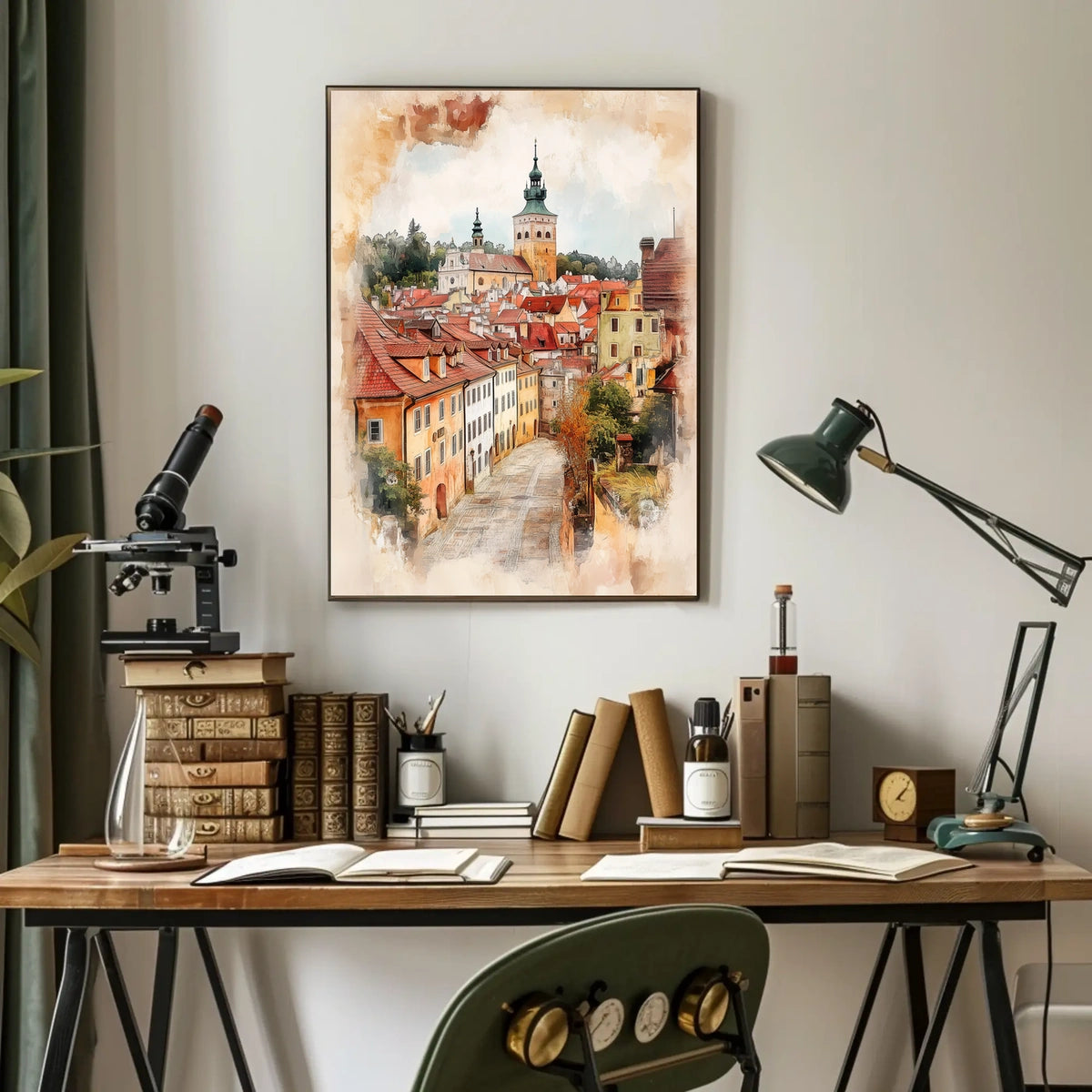 Czech Republic esk Krumlov Old Town Poster