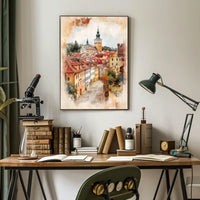 Czech Republic esk Krumlov Old Town Poster