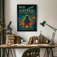 Fly to Katmai National Park Wall Art Print