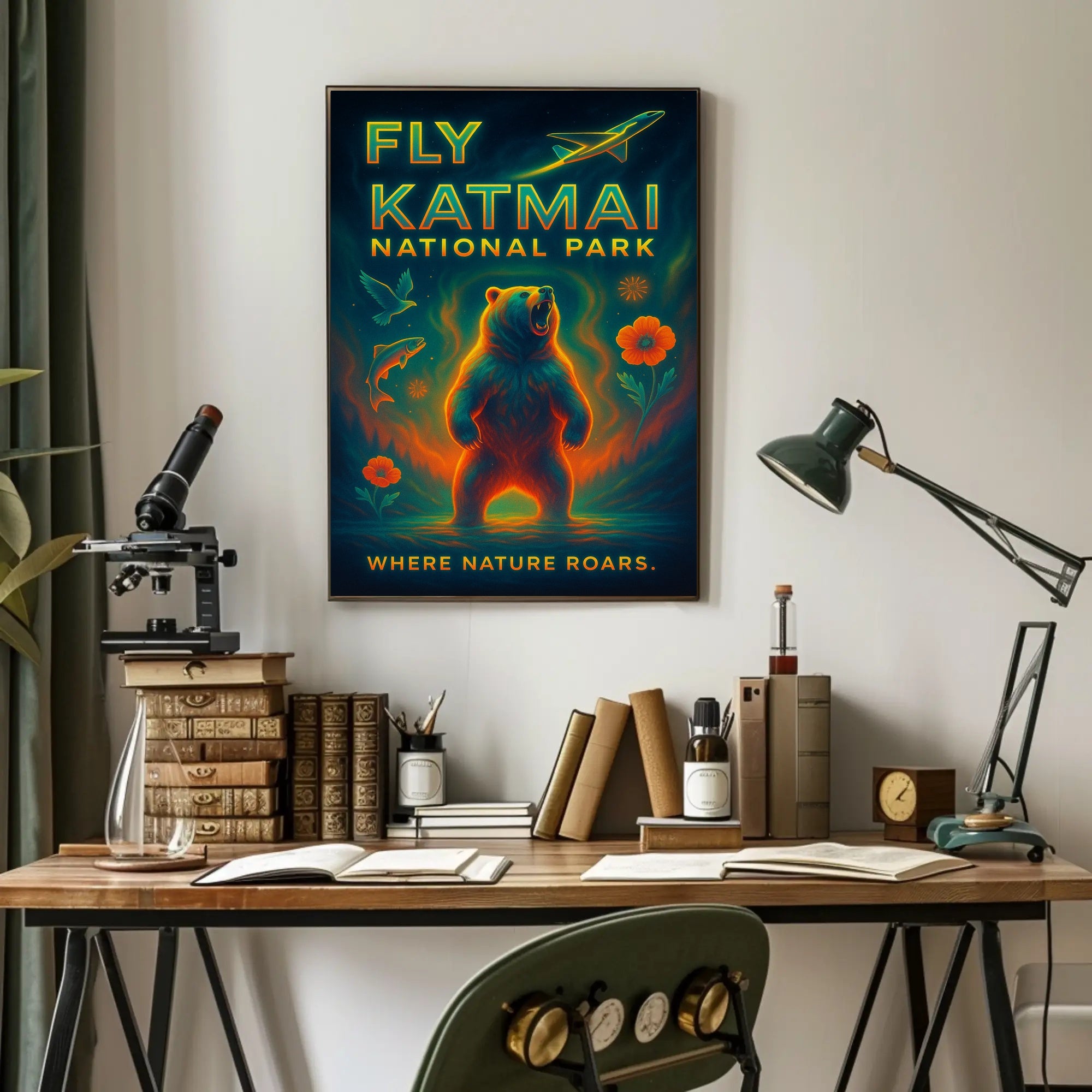 Fly to Katmai National Park Wall Art Print
