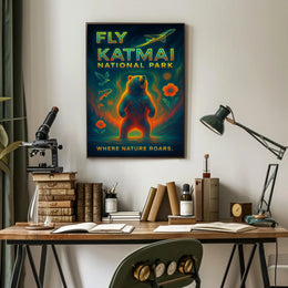 Fly to Katmai National Park Wall Art Print