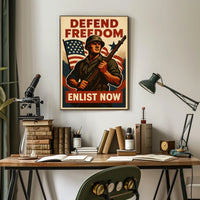 Defend Freedom Enlist Now Poster