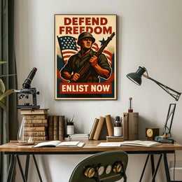 Defend Freedom Enlist Now Poster
