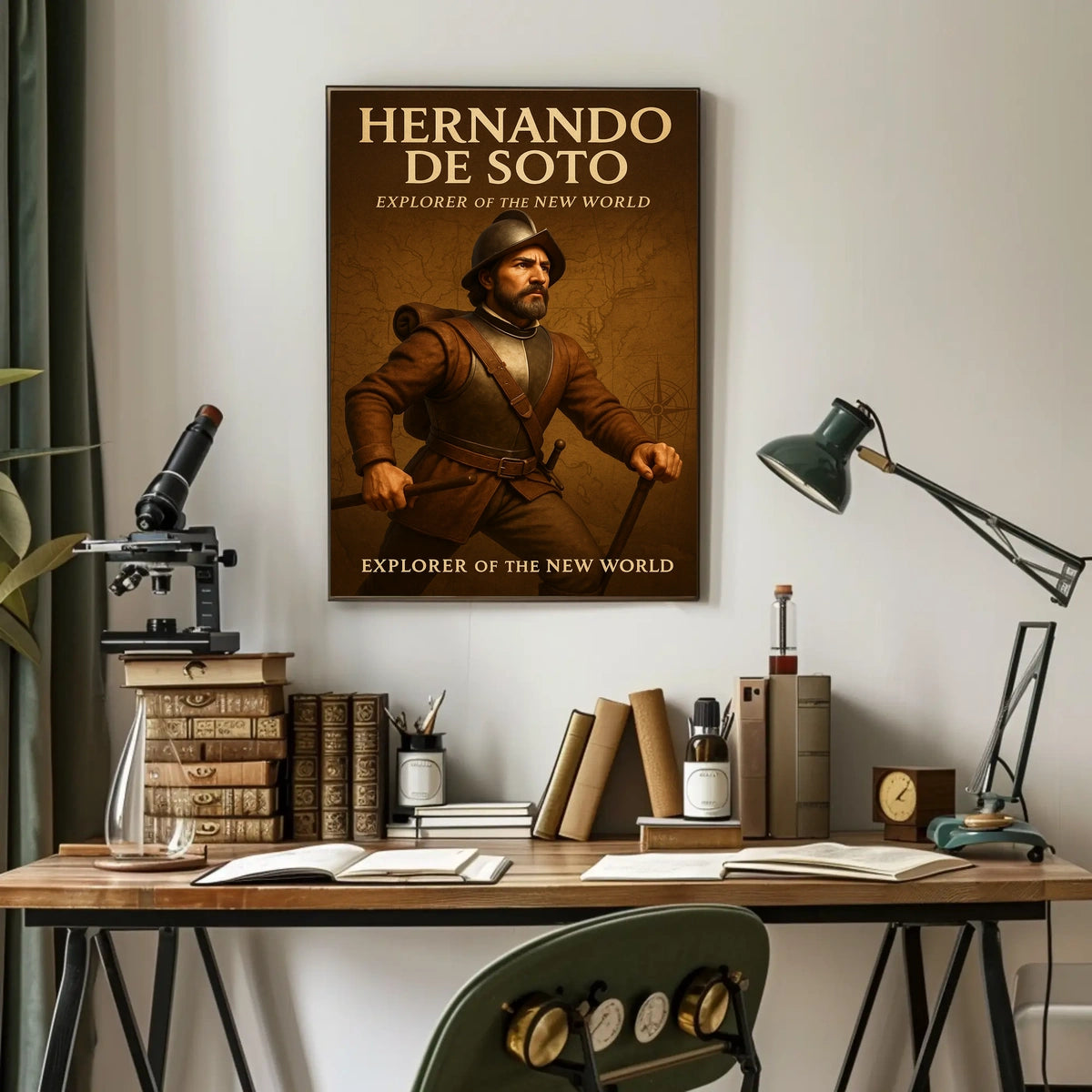 Hernando De Soto Explorer Of The New Poster