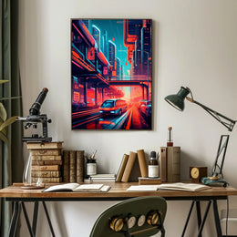 Futuristic Urban Transit Poster