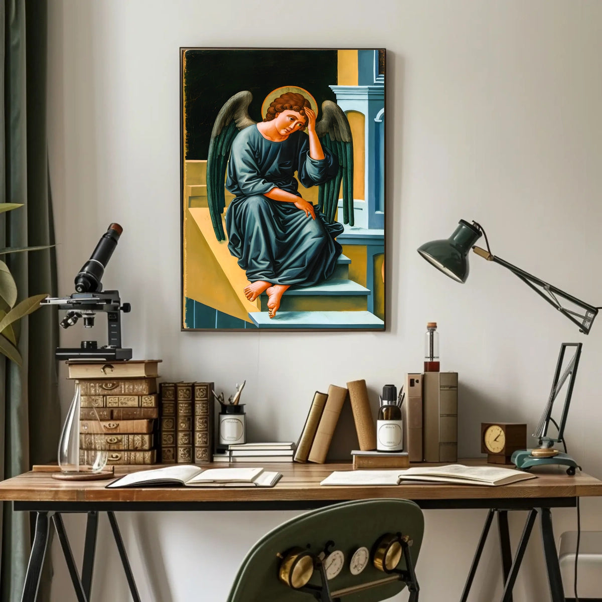 Contemplative Angel Poster
