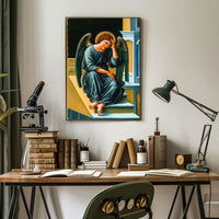 Contemplative Angel Poster