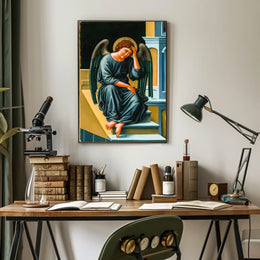 Contemplative Angel Poster