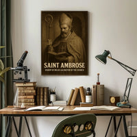 Saint Ambrose Bishop Of Milan Poster