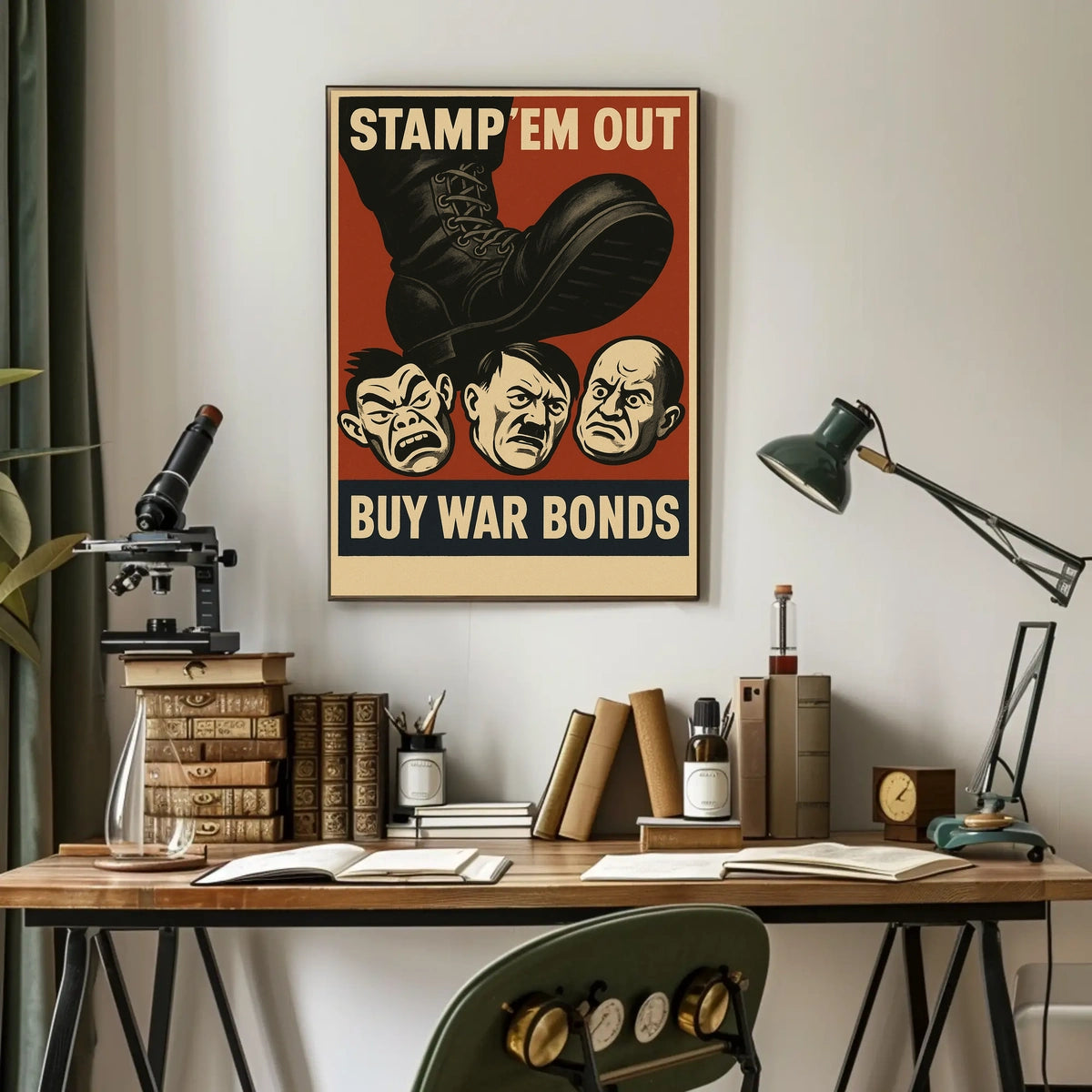 Stamp Em Out War Bonds Propaganda Poster