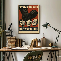 Stamp Em Out War Bonds Propaganda Poster