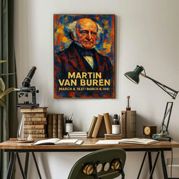 Martin Van Buren 8th President of the United States Glitch Hop Art Poster