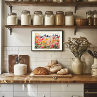 Vienna Flower Market Travel Poster