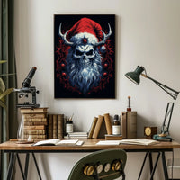 Dark Gothic Santa Christmas Abstract Pop Culture Poster