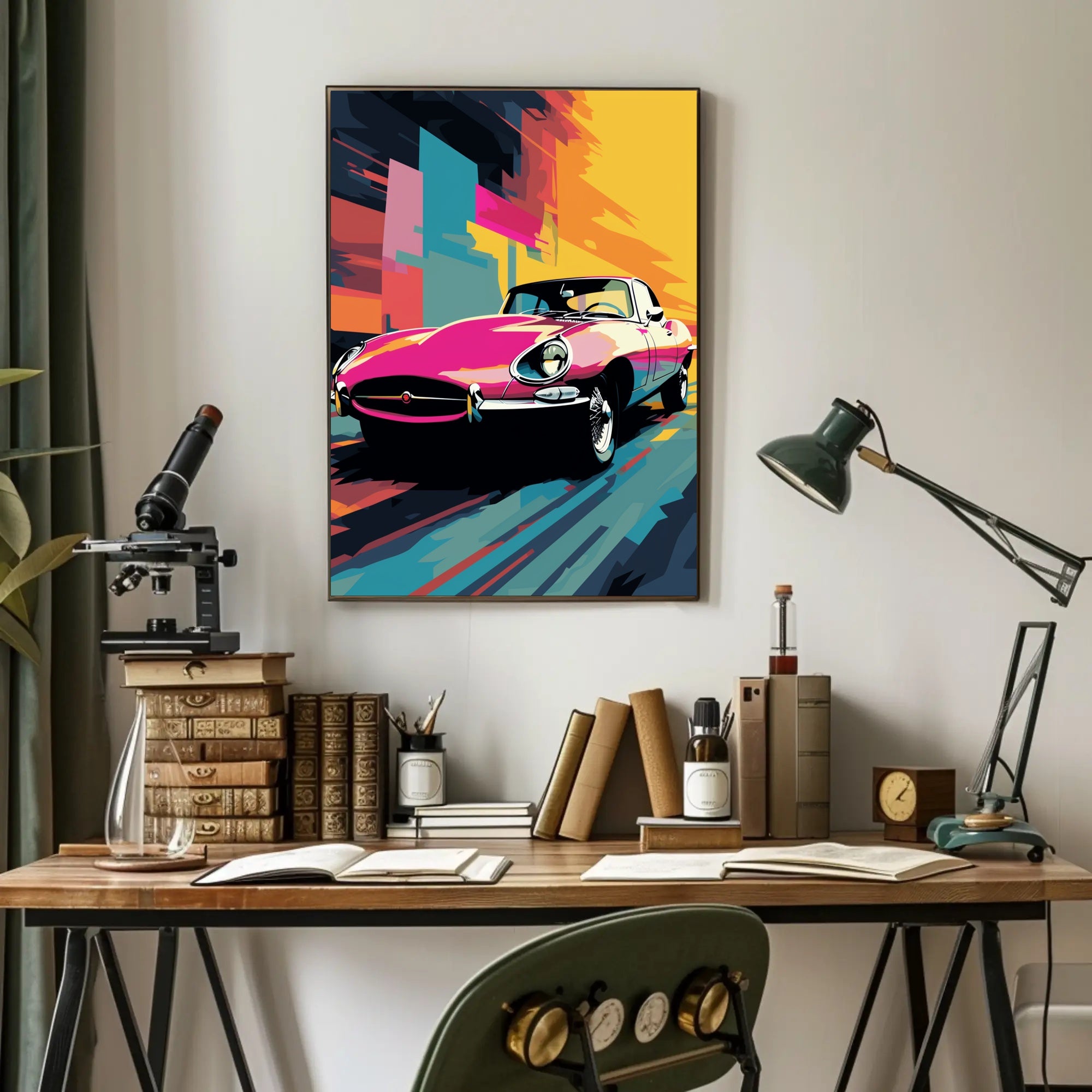 Vibrant Classic Car Poster PosterGoat