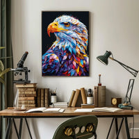 Vibrant Eagle Portrait Poster