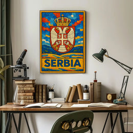 Serbia National Emblem Poster